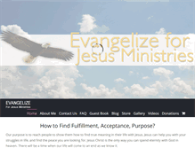 Tablet Screenshot of evangelize-for-jesus-ministries.com